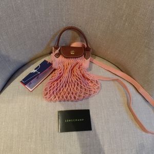 Brand NWT Longchamp Mini Filt XS Crossbody Net Bag